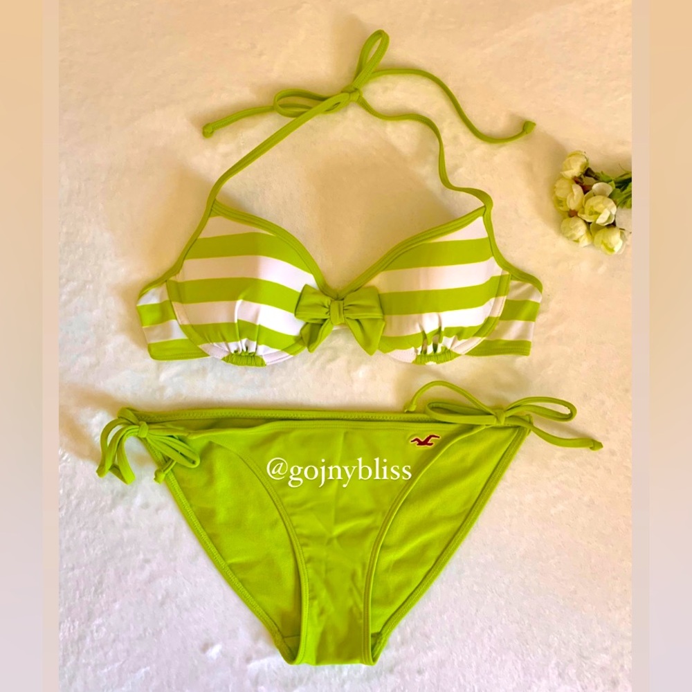 Hollister • Lime Green String Bikini Bottom Womens Small (NWOT)